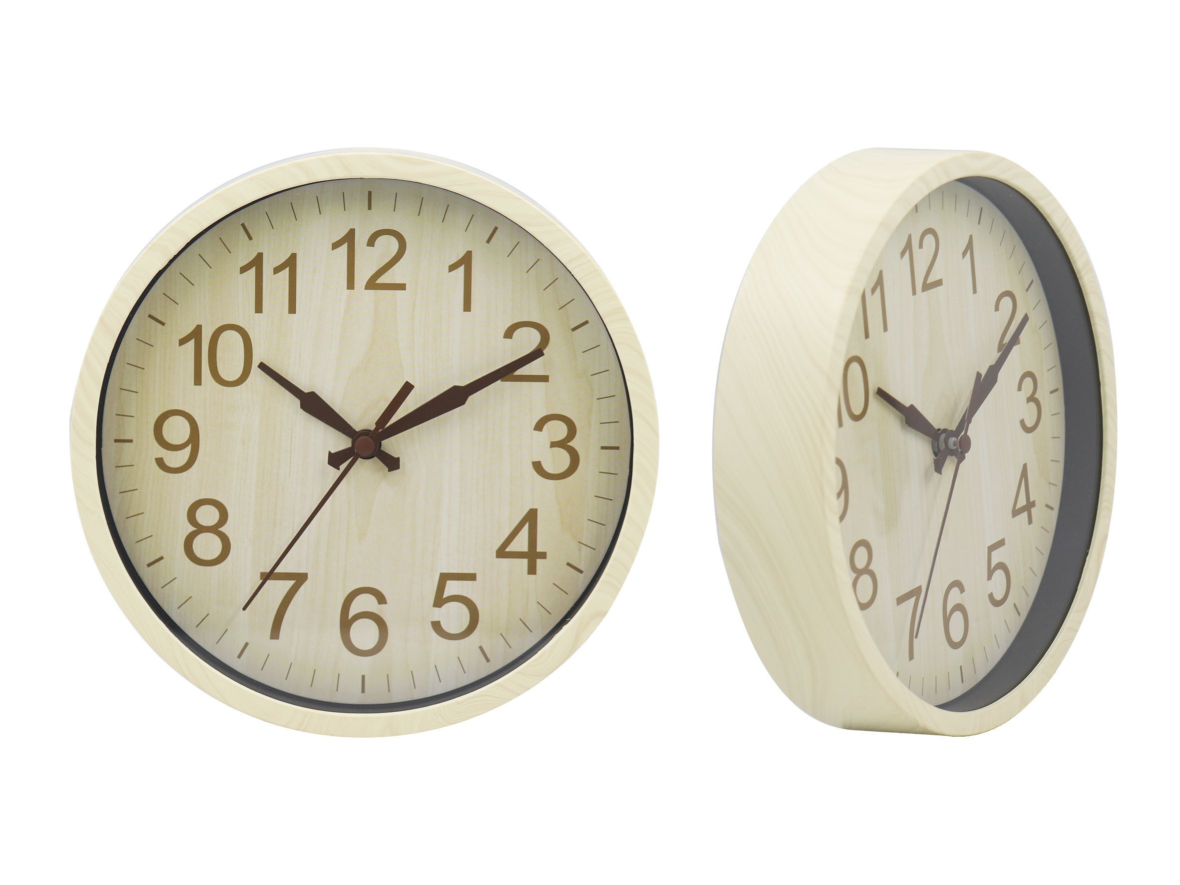 Plastic wall clock desktop placement dual-purpose battery powered decorative clock