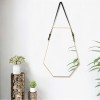 Plastic narrow edged diamond belt mirror