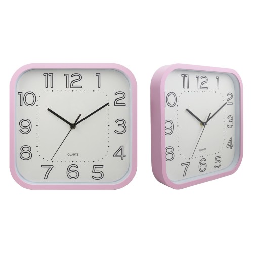 Square colored border wall clock