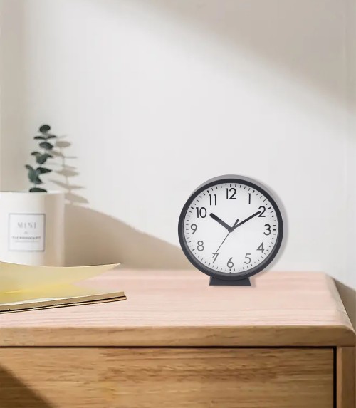 Plastic wall clock desktop placement dual-purpose battery powered decorative clock-1