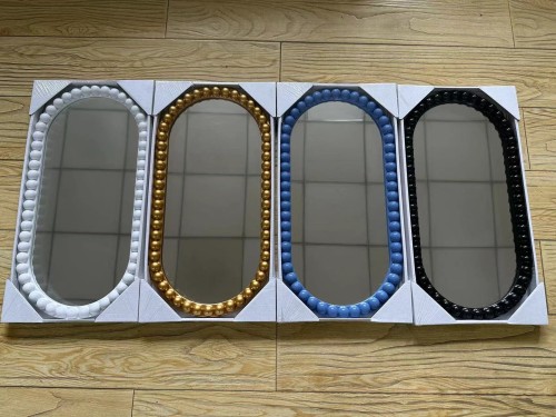Plastic Mirror High Quality Roll Crushed Diamond Frame