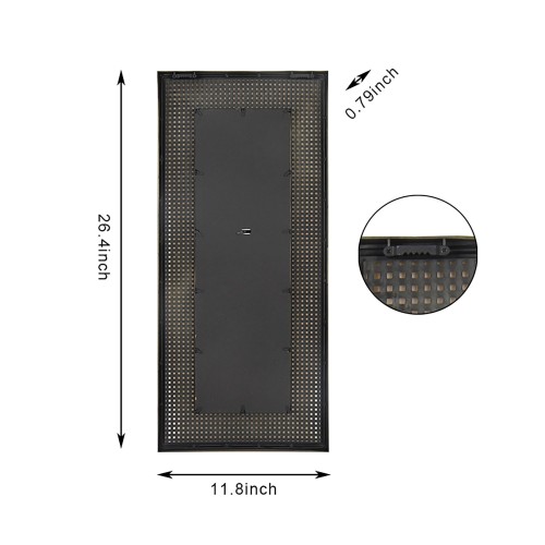 Plastic rattan mirror