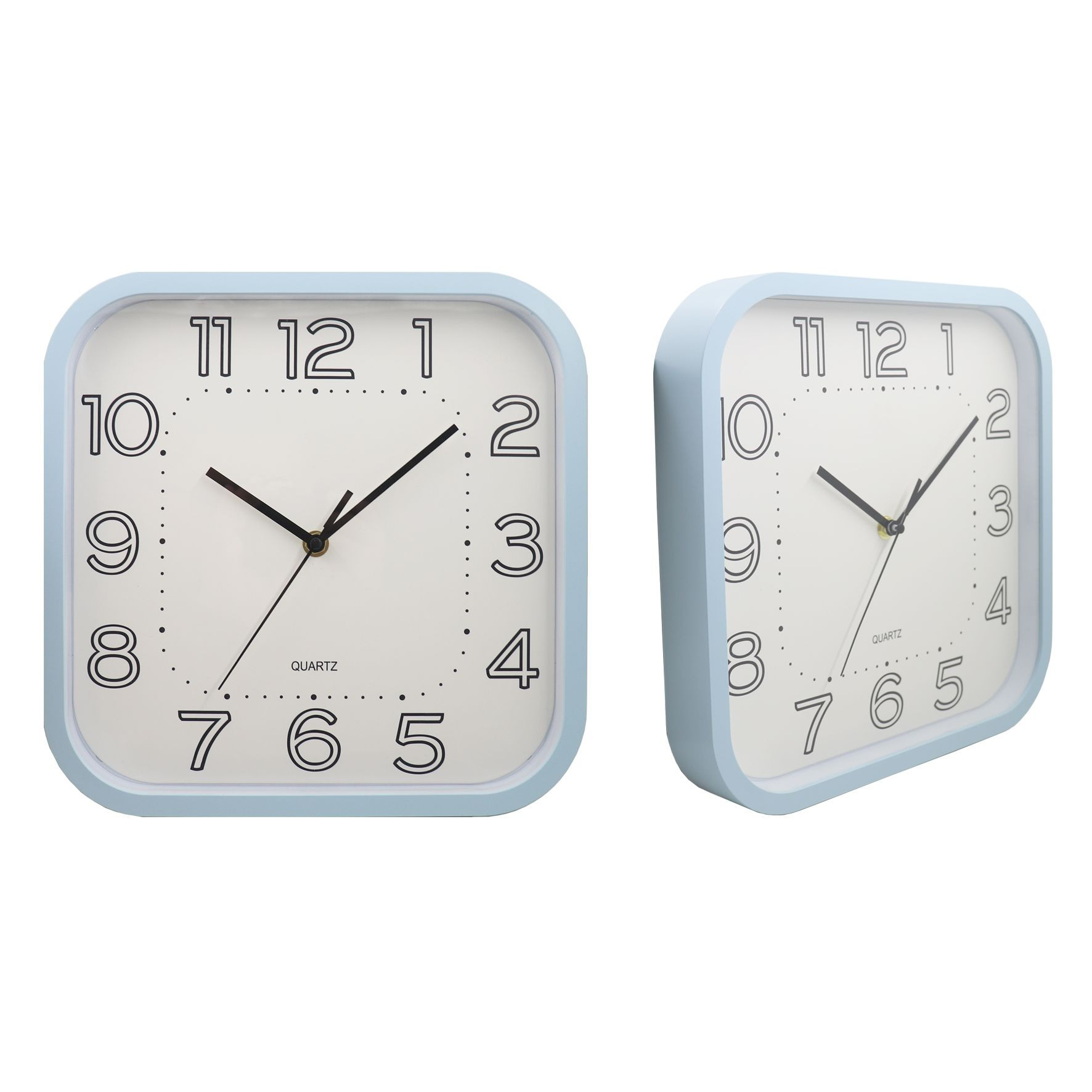 Square colored border wall clock