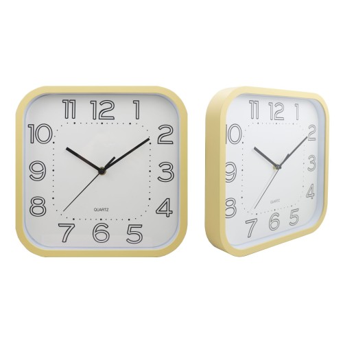 Square colored border wall clock