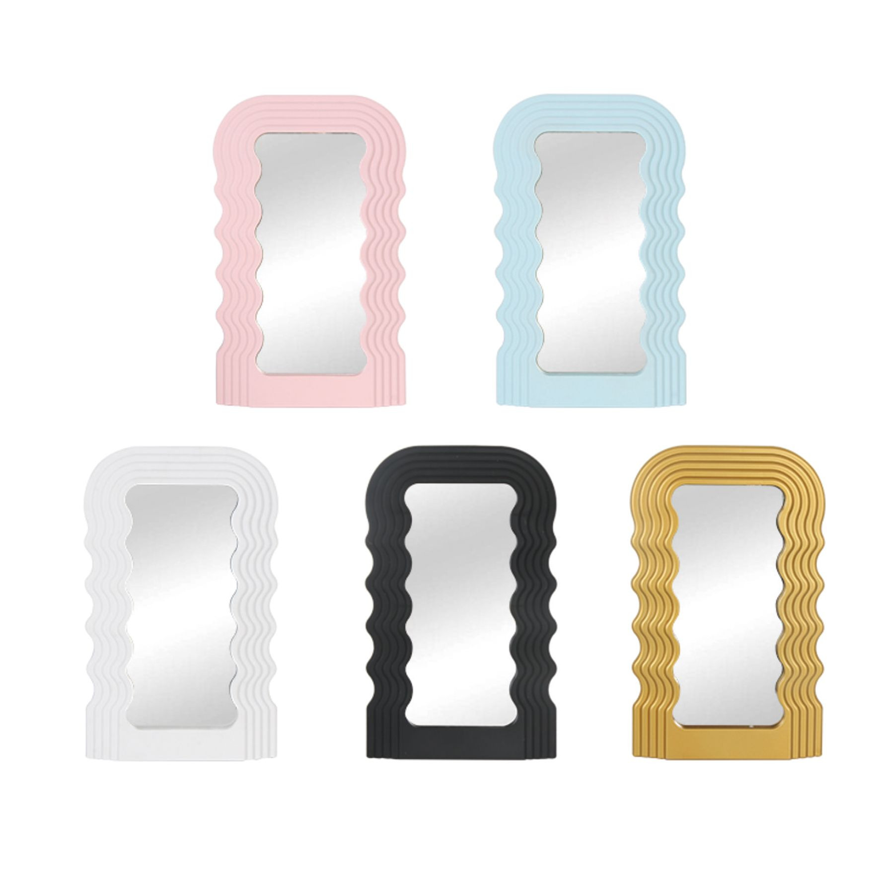 Plastic wave shaped mirror