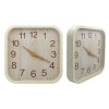 Square wood grain Plastic wall clock