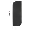 Plastic rectangular rounded mirror