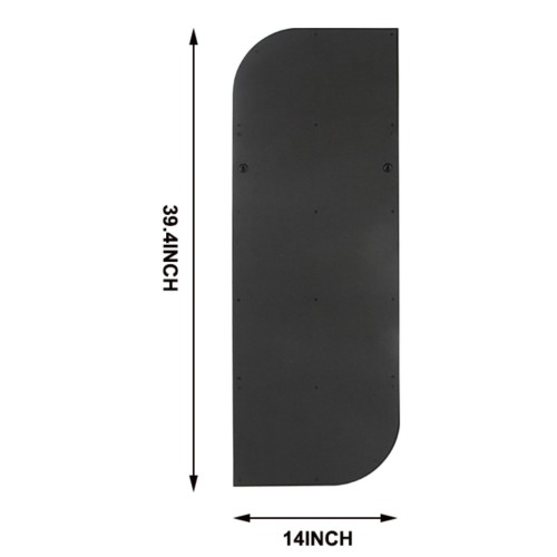 Plastic rectangular rounded mirror