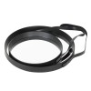 Plastic black circular belt mirror