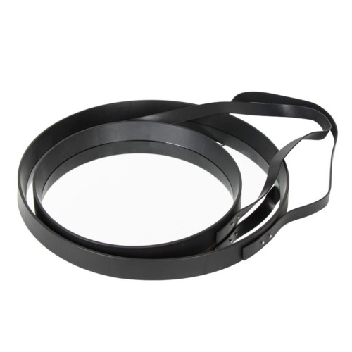 Plastic black circular belt mirror