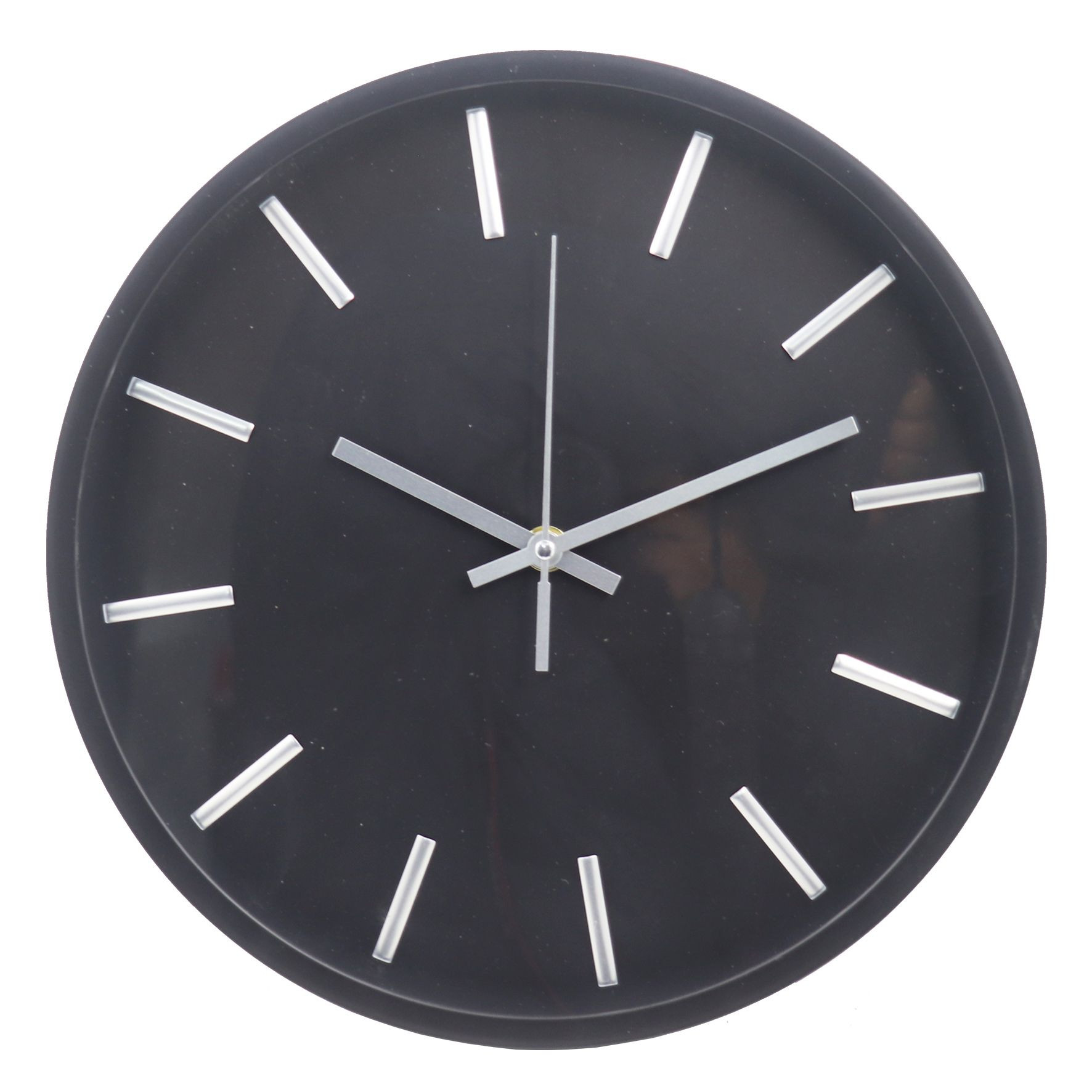 Simplified circular 3D clock facePlastic wall clock