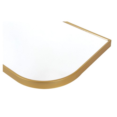 Plastic rectangular rounded mirror