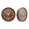 Wooden grain plastic wall clock